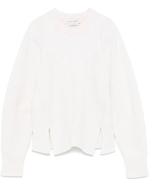 McQueen ジオメトリックパターン セーター - ホワイト