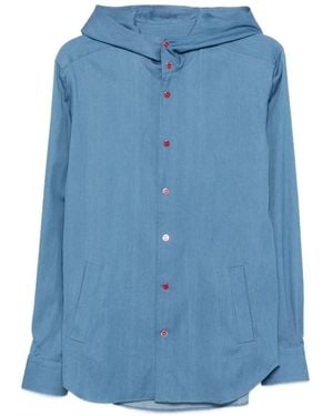 Kiton Mariano Hooded Shirt - Blue