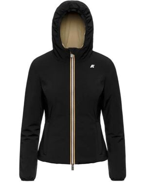 K-Way Lily St Warm Hooded Reversible Jacket - Black