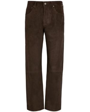 Citizens of Humanity Straight-Leg-Hose Aus Wildleder - Braun