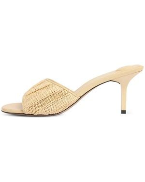 Jacquemus Sandales Cubisto À Talon - Natural