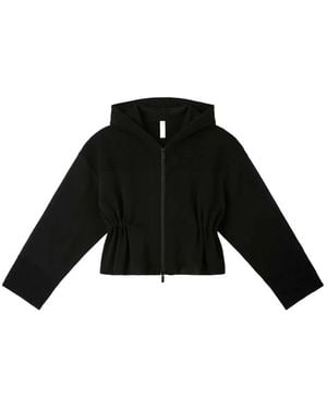CFCL Tc Milan Cropped Hooded Cardigan - Black