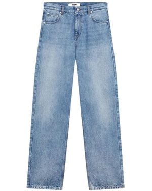 MSGM Straight-Leg Jeans - Blue