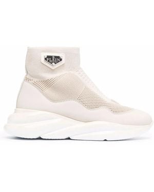 Philipp Plein Sock-Style Chunky Sneakers - Natural