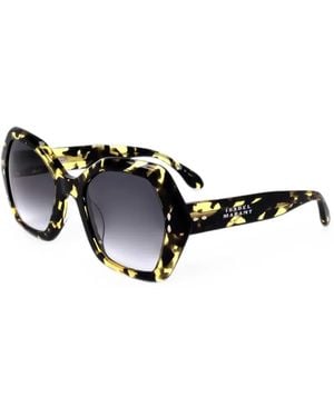 Isabel Marant Tortoiseshell-Effect Geometric-Frame Sunglasses - White