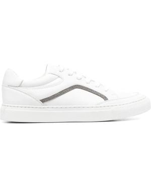 Brunello Cucinelli Low-top Lace-up Sneakers - White