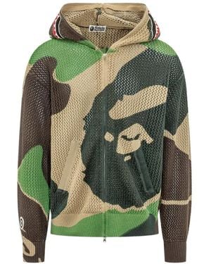 A Bathing Ape Hoodie Abc Camo Shark - Vert