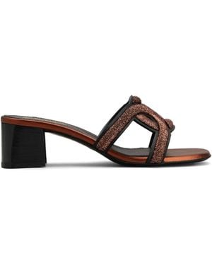 Tod's レザーミュール - ブラウン