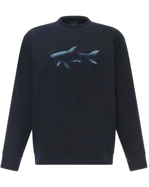 Paul & Shark Shark Print Sweatshirt - Blue