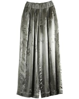 MUTEDANCE Floral-Jacquard Trousers - Grey