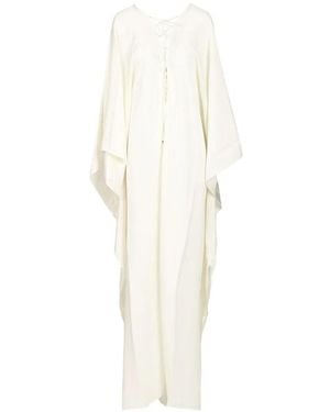 Taller Marmo Sahara Lace-Up Dress - White