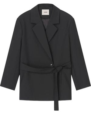 Aeron Single-Breasted Blazer - Black