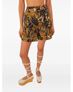FARM Rio Toucan-Print Shorts - Black