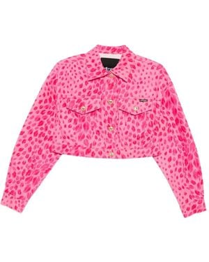 Just Cavalli Button Animal-Print Jacket - Pink
