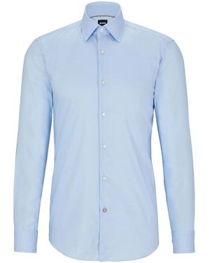 BOSS Long-Sleeve Cotton Shirt - Blue