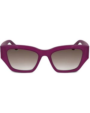 Lacoste Geometric-Frame Sunglasses - Purple