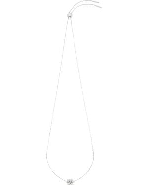 Loewe Anagram Bombé Halskette Mit Logo-Anhänger - Weiß