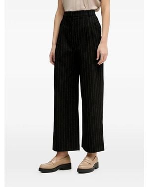 Benetton Pinstriped Trousers - Black