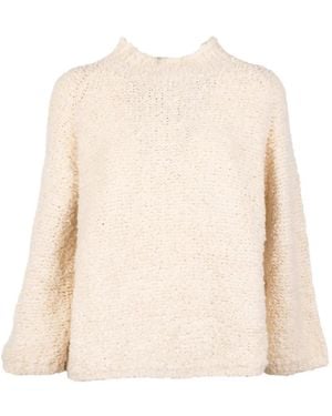 Vicario Cinque Bouclé-Knit Raglan-Sleeve Sweater - Natural