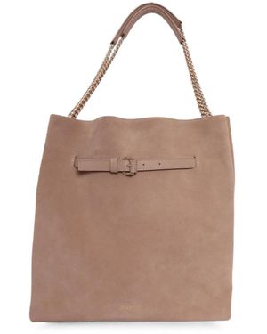 Orciani Buckle-Detail Chain-Strap Shoulder Bag - Brown
