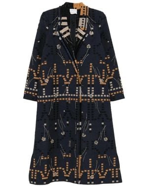 forte_forte Samarcanda Embroidered Jacquard Coat - Black