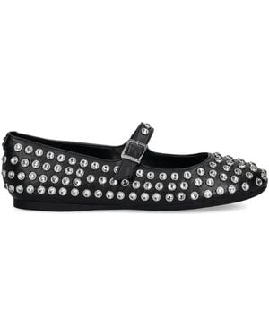 Guess Studded Buckle Ballet Flats - Black