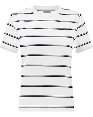 Paul & Shark Striped Cotton T-Shirt - White