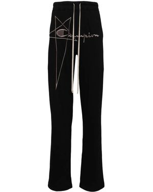 Rick Owens X Champion Dietrich ロゴ トラックパンツ - ブラック