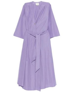 forte_forte Cotton Blend Midi Dress - Purple