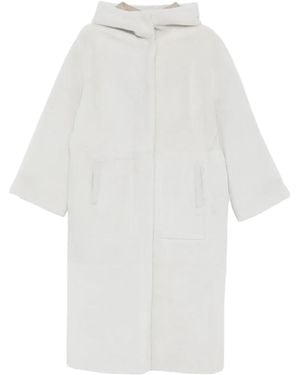 Simonetta Ravizza Hooded Side-Pocket Coat - White