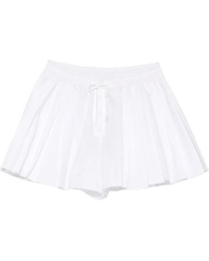 Lacoste Pleated Drawstring Mini Skirt - White