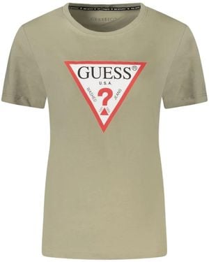 Guess Logo-Print Short-Sleeve T-Shirt - Green