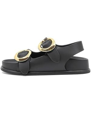 STUDIO AMELIA Allegra Buckle-Strap Sandals - White