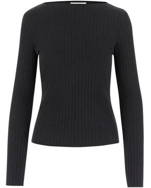 Vince Ribbed Crew-Neck Jumper - Black
