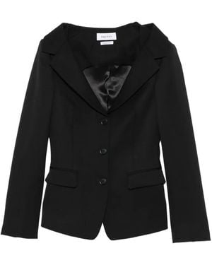 McQueen Off-Shoulder Blazer - Black
