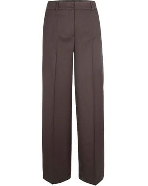 P.A.R.O.S.H. Straight-Leg Trousers - Brown