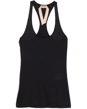 N°21 V-Neck Tank - Black