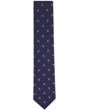 Canali Geometric-Pattern Tie - Blue