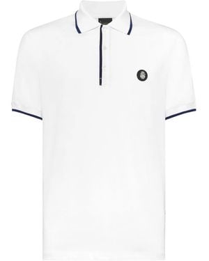 Billionaire Contrasting-Trim Polo Shirt - White