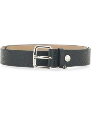 Gianni Chiarini Maxi-Grain Calf Leather Square-Buckle Belt - Multicolor