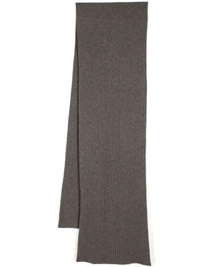 N.Peal Cashmere Pashmina de canalé corta - Marrón