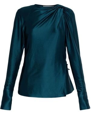 Victoria Beckham Blouse À Manches Longues - Blue