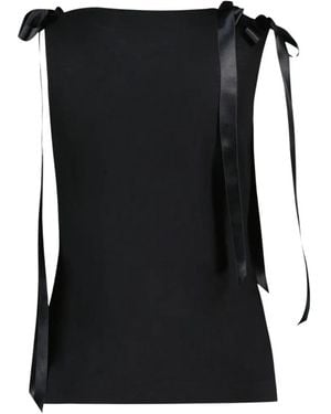 Simone Rocha Bow-Detail Tank Top - Black