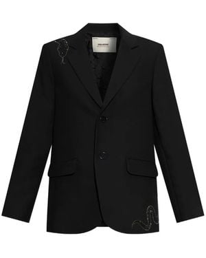 Zadig & Voltaire Vanille Crystal-Embellished Blazer - Black