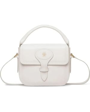Bally Mini Beckett Flap-Closure Top-Handle Bag - White