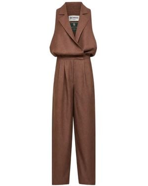 BATAKOVIC Belgrade Rasty Wrap-Front Sleeveless Jumpsuit - Brown