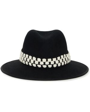 D'Estree Christopher Ribbon-Band Fedora - Black