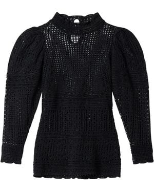 Isabel Marant X Dahara Openwork Blouse - Black