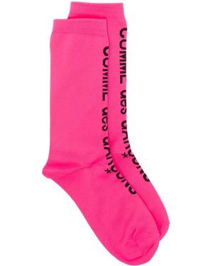 Comme des Garçons Socken mit Logo - Pink