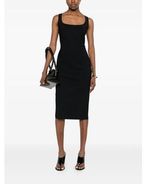 La Petite Robe Di Chiara Boni Square-Neck Midi Dress - Black